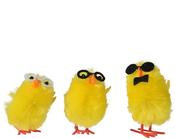 Chenille Chick With Glasses (L.3cmxW.3cmxH.4cm)