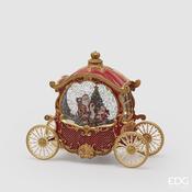Red &amp; Gold Musical Moving LED Christmas Carriage 26 cm