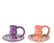 Candleholder - Lilac or Orange (11x7.3cm) image