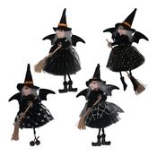 Black Witch with Broom Decoration – Assorted Designs image