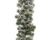 9 Foot Imperial Pre-Lit Flocked Christmas Garland with 50 Warm White Lights - Battery Operated, 190 Tips image