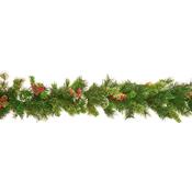 9 Foot Wintry Pine Artificial Christmas Garland with Pine Cones &amp; Red Berries image