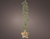 Battery-Operated LED Glass Star Ornament – Classic Warm White – 20 cm image