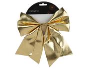 Christmas Bow Gold Polyester 24 cm