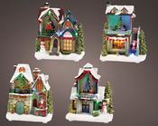 Battery-Operated LED Christmas Village House – 18 cm – 4 Assorted Designs image