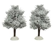 Tree Green 14 cm Snowy – Pack of 2 image