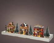 Battery-Operated LED Christmas Village Scene – 14 cm image