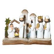 Nativity Scene on Open Bible Christmas Decoration image