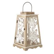 Large Wooden Snowflake Christmas Lantern image