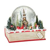 Large Christmas Village Book Snow Globe image