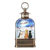 Christmas Dogs LED Lantern – Snowy Blue Scene image
