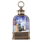 Christmas Dogs LED Lantern – Winter Night Scene image