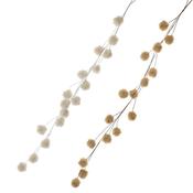 Cream &amp; Beige Pom Pom Christmas Garland – Assorted image
