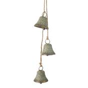 Triple Rustic Metal Bell Hanging Christmas Decoration image