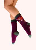 Highland Cow Cosy Socks - Purple image