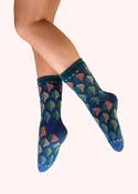 Leaves Cosy Socks - Blue image