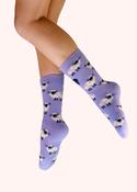 Sheep Fuzzy Socks - Purple image