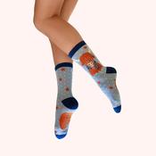 Highland Cow Glitter Ankle Socks - Blue image