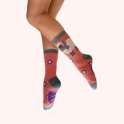 Sheep in a Scarf Glitter Ankle Socks - Orange image