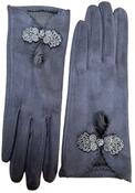 Suki Faux Suede Gloves - Slate image