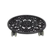 Cast Iron Round Indoor Plant Trolley – Large image