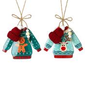 Knitted Christmas Jumper Hanging Decorations – Assorted image