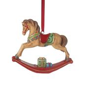 Resin Rocking Horse Hanging Christmas Decoration image