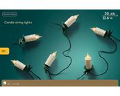 30 Classic Warm White Jumbo Candle Lights – 11.6 m