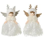 White Angel Christmas Tree Topper Girls with Wings 17cm (Sold Individually) image