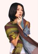 Wool Wrap Scarf - Iris image