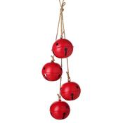 Red Metal Cut-Out Bell Christmas Hanging Decoration image