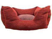 Tnooze Luxury Lounger Dog Bed Wine Small 60cm image