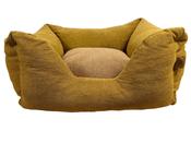 Tnooze Luxury Lounger Dog Bed Gold Small 60cm image
