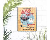 La Hacienda Embossed Sign "BBQ Party"