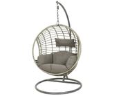 London Wicker Hanging Egg Chair Grey image