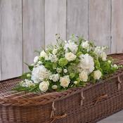 White Casket Spray