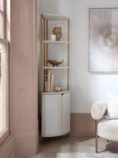 Light Evie Oak Effect Corner Shelf