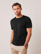 Black Slim Fit Essential Crew Neck Cotton T-Shirt