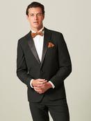 Black Tailored Fit Tuxedo Suit Jacket