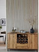 Dark Bronx Oak Effect Wine Storage Sideboard