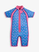 JoJo Maman Bébé Blue Floral Print Junior Wetsuit