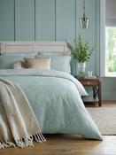 Laura Ashley Blue Duck Egg Pussy Willow 100% Cotton Duvet Cover and Pillowcase Set
