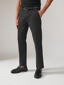 Black Slim Fit Printed Belted Soft Touch Chino Trousers