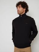 Threadbare Black Quarter Zip Neck Sweatshirt