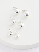 Silver Tone Teardrop Earrings 3 Pack image