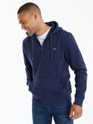Threadbare Navy Zip Through Hoodie