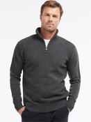 Barbour® Charcoal Grey Lambswool Quarter Zip Jumper