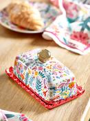 Lucy Tiffney Multi Floral Butter Dish