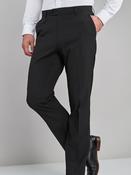 Black Regular Fit Stretch Smart Trousers