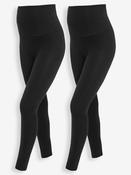 JoJo Maman Bébé Black 2-Pack Maternity Everyday Leggings
